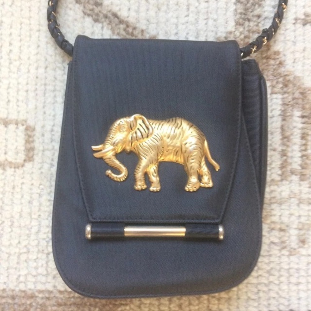 Vintage Golden Elephant Cross Body Bag